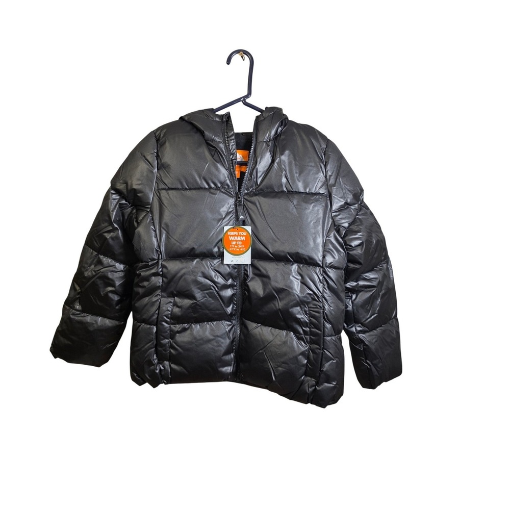 Ozark Trail Girls Black Hooded Puffer Jacket XXL 18 NWT